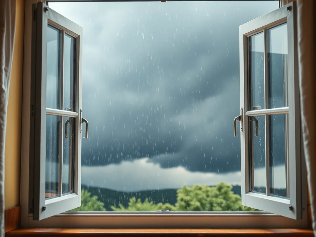 Czy mogę mieć otwarte okno podczas burzy?